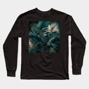 Dark palm print Long Sleeve T-Shirt